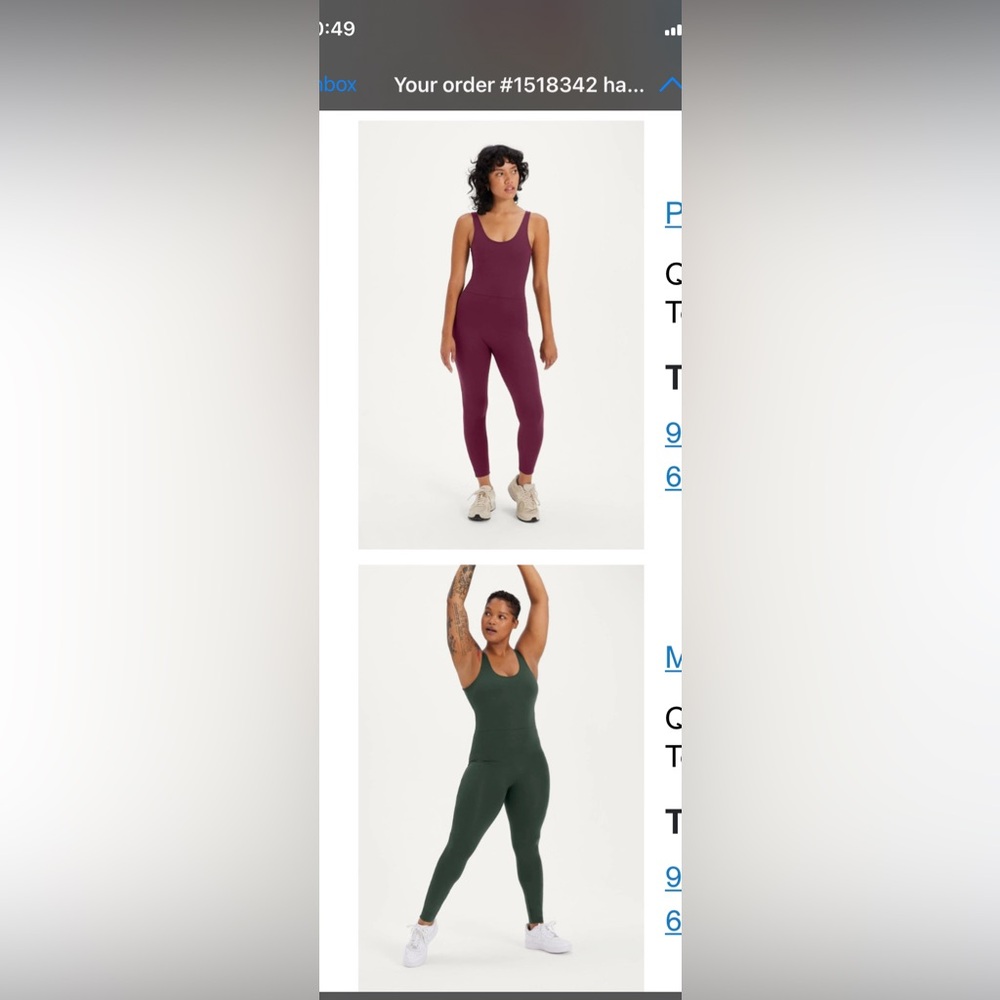 Girlfriend Collective Scoop Unitard in Moss and Plum